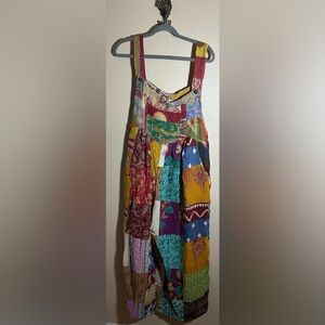 ✨ Authentic Kantha Overalls – Vibrant Multicolor – New, Never Worn ✨